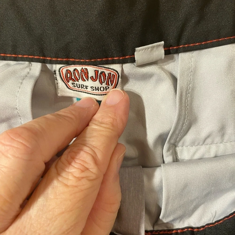 Ron Jon Light Gray Men's Flat Front Shorts 32 (OM)